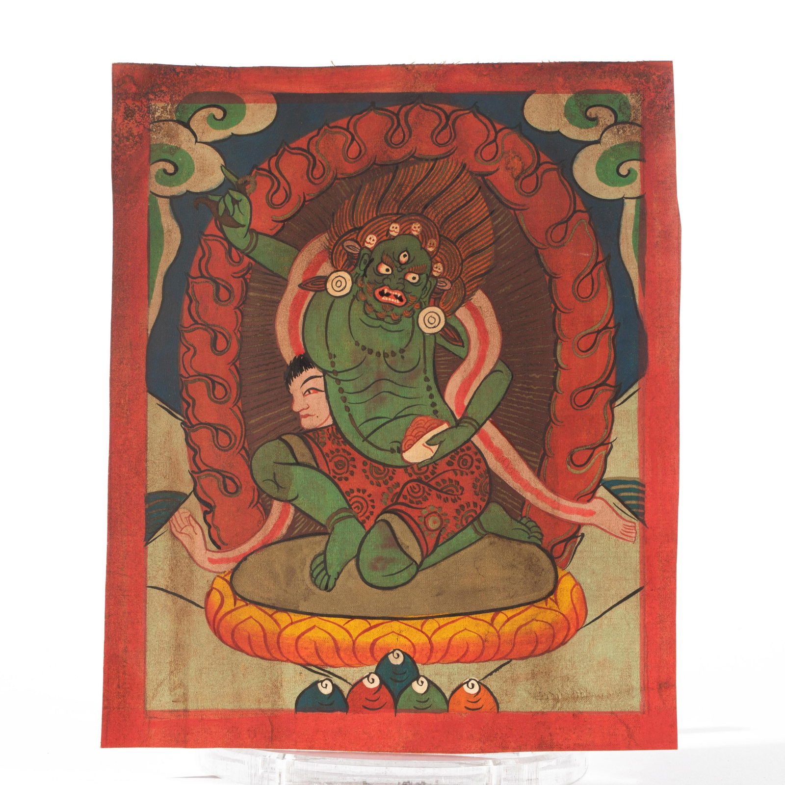 A TIBETAN THANGKA DEPICTINGA