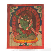 A TIBETAN THANGKA DEPICTING<br