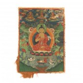 A TIBETAN THANGKA OF MAITREYA