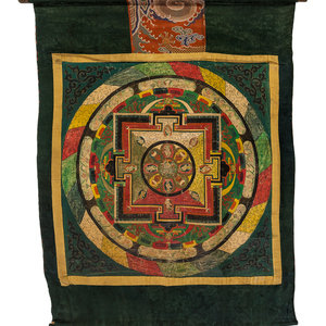 A Tibetan Thangka of Mandala Image: