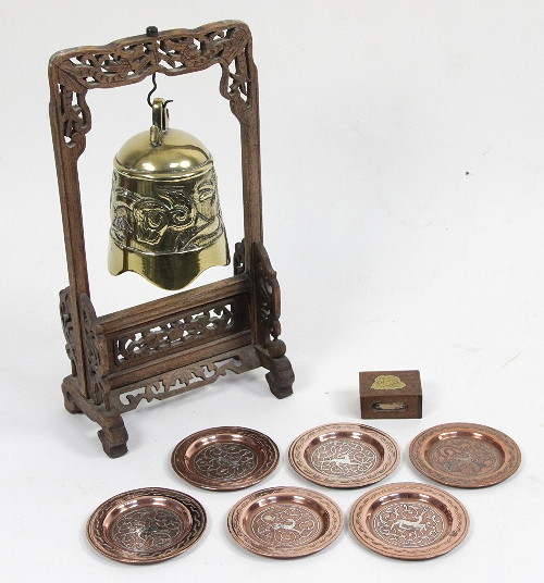 A Tibetian brass bell in a