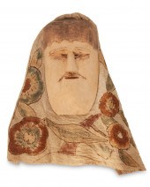 A TICUNA BARK AND CLOTH MASKA
