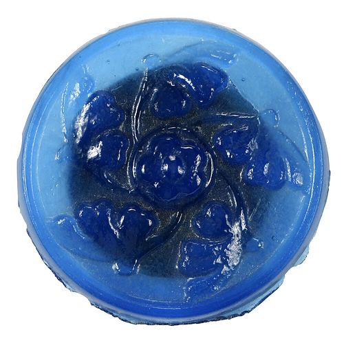 A TIFFANY FAVRILE BLUE GLASS