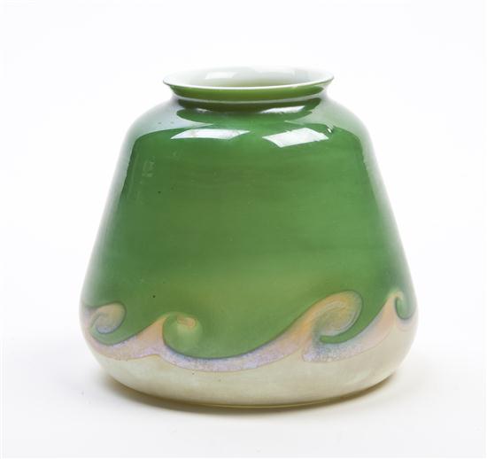 A Tiffany Favrile Glass Shade of