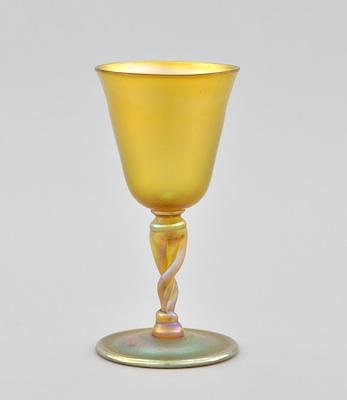 A Tiffany Favrile Wine Glass Gold