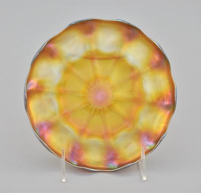 A Tiffany Gold Favrile Plate