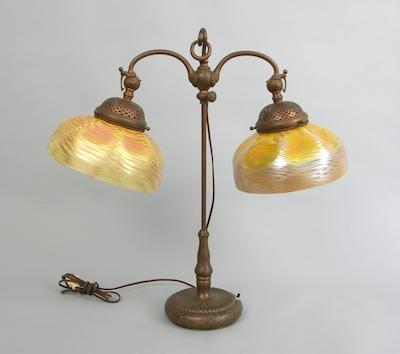 A Tiffany Student Table Lamp with
