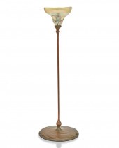 A TIFFANY STUDIOS BRONZE AND F