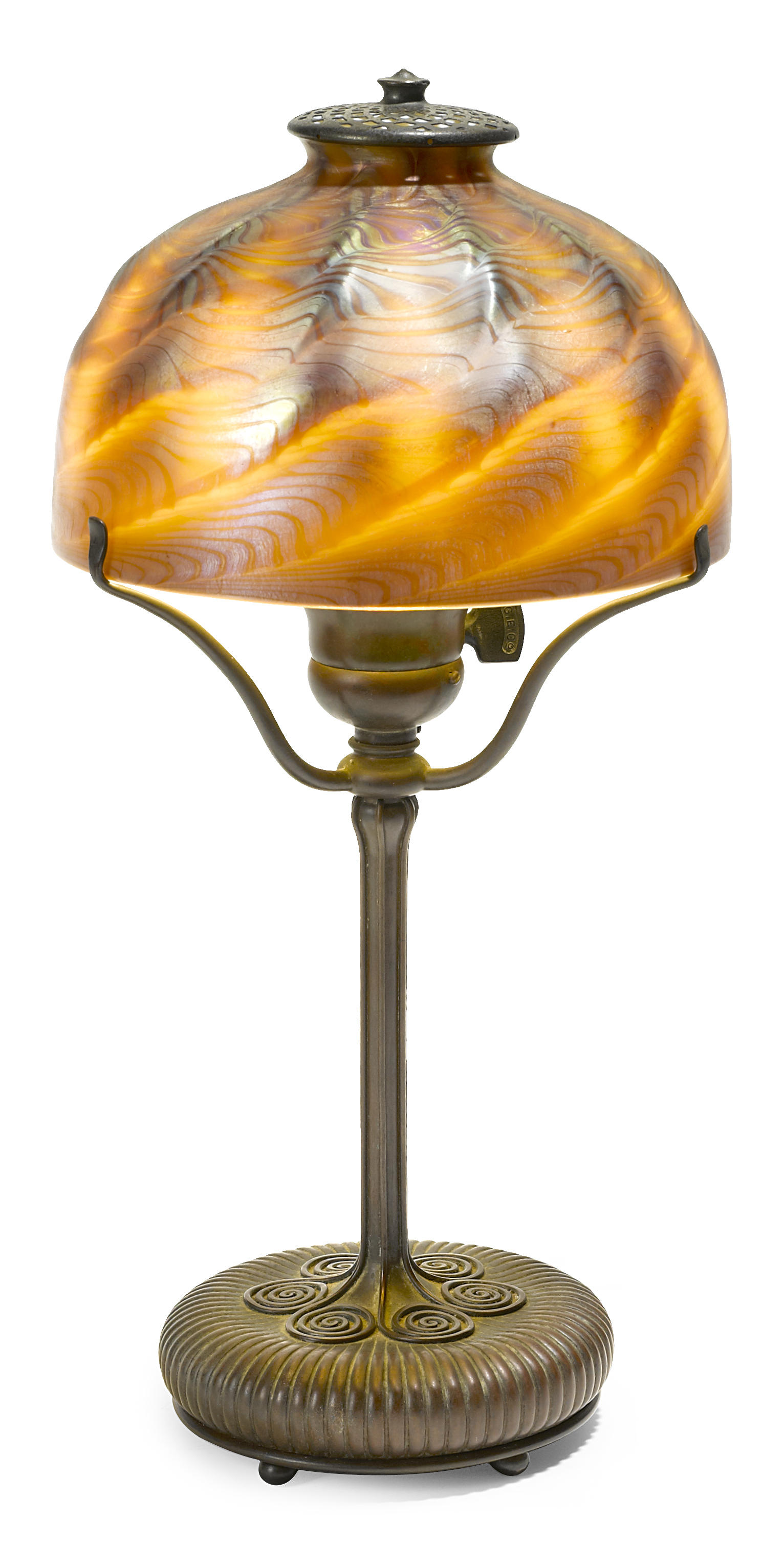 A Tiffany Studios Favrile glass and