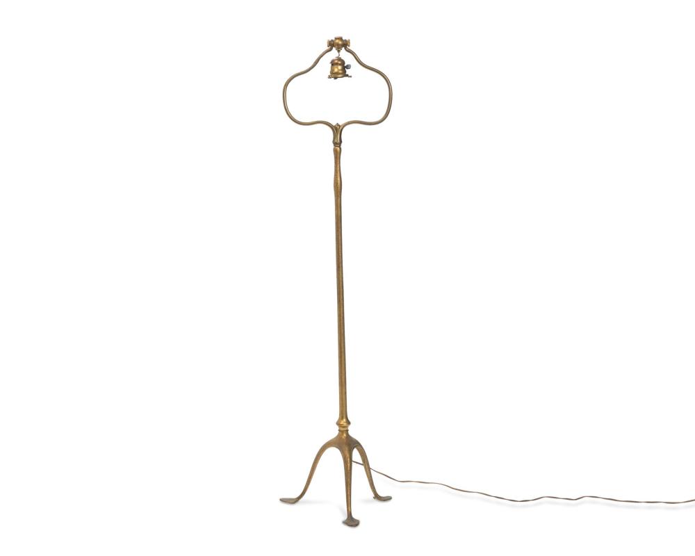 A TIFFANY STUDIOS HARP FLOOR LAMP