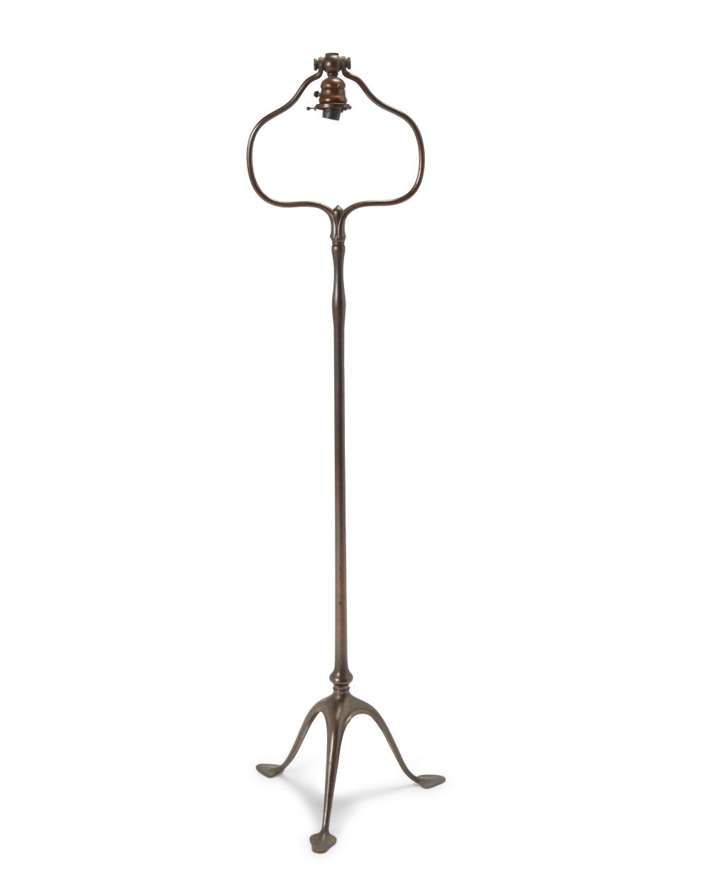 A TIFFANY STUDIOS HARP FLOOR LAMP