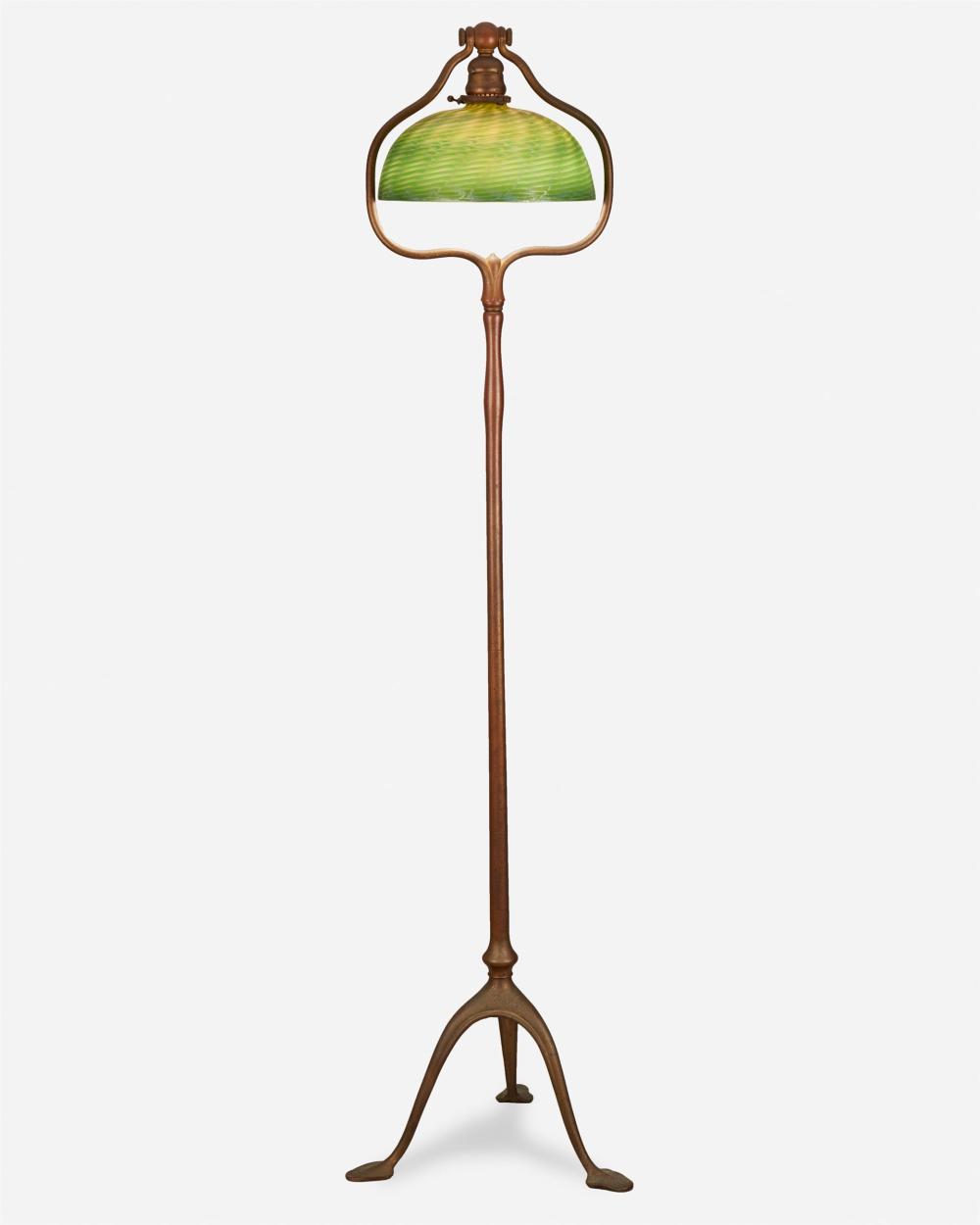 A TIFFANY STUDIOS HARP FLOOR
