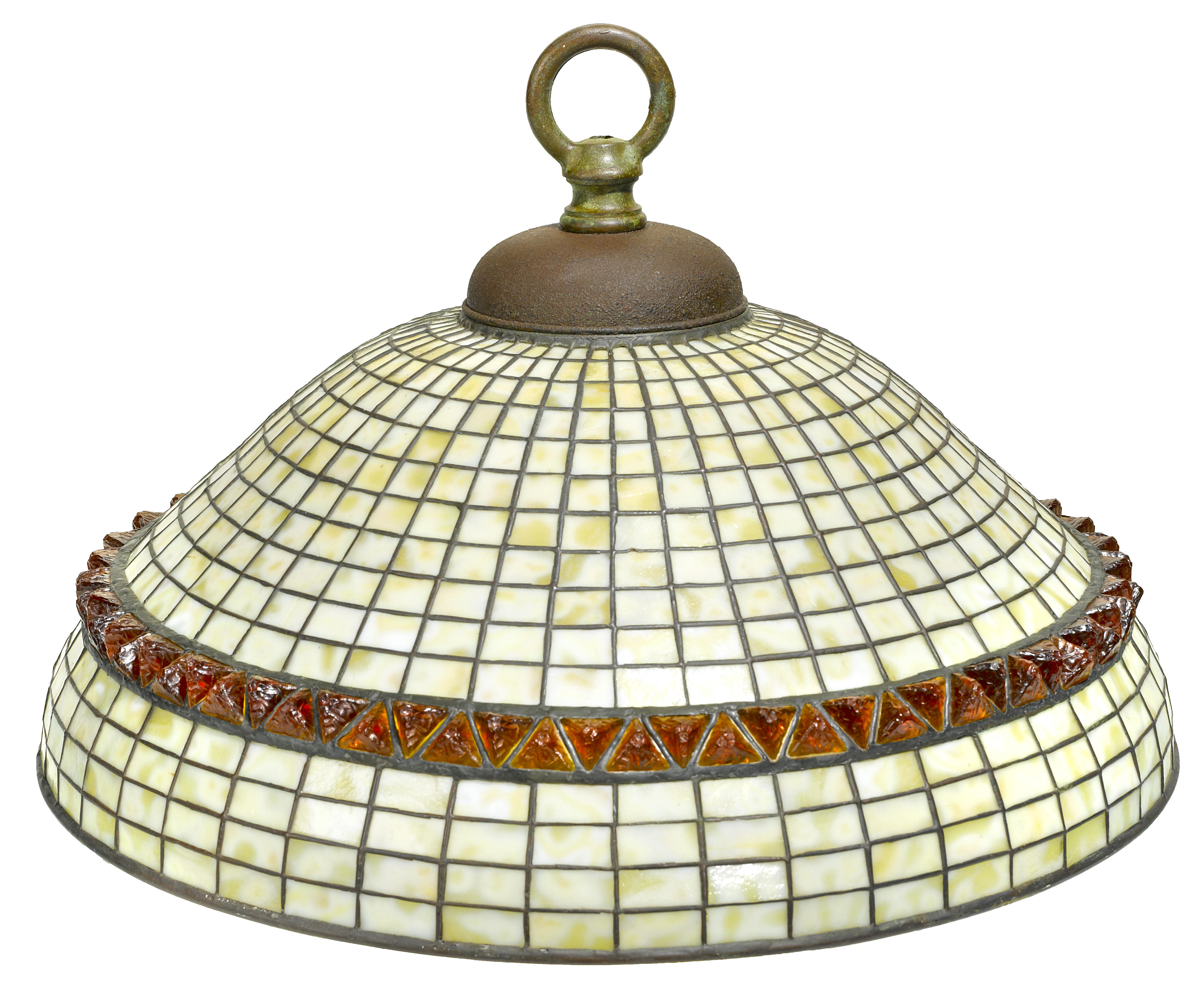 A Tiffany Studios leaded glass