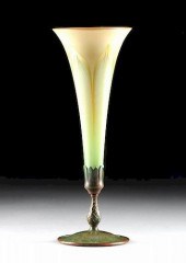 A TIFFANY STUDIOS PULLED FEATH