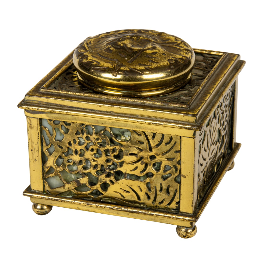 A TIFFANY STUDIOS SLAG GLASS AND