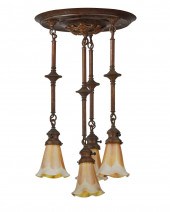 A TIFFANY-STYLE LIGHT FIXTUREA
