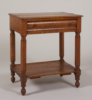 A Tiger Maple Side Table with