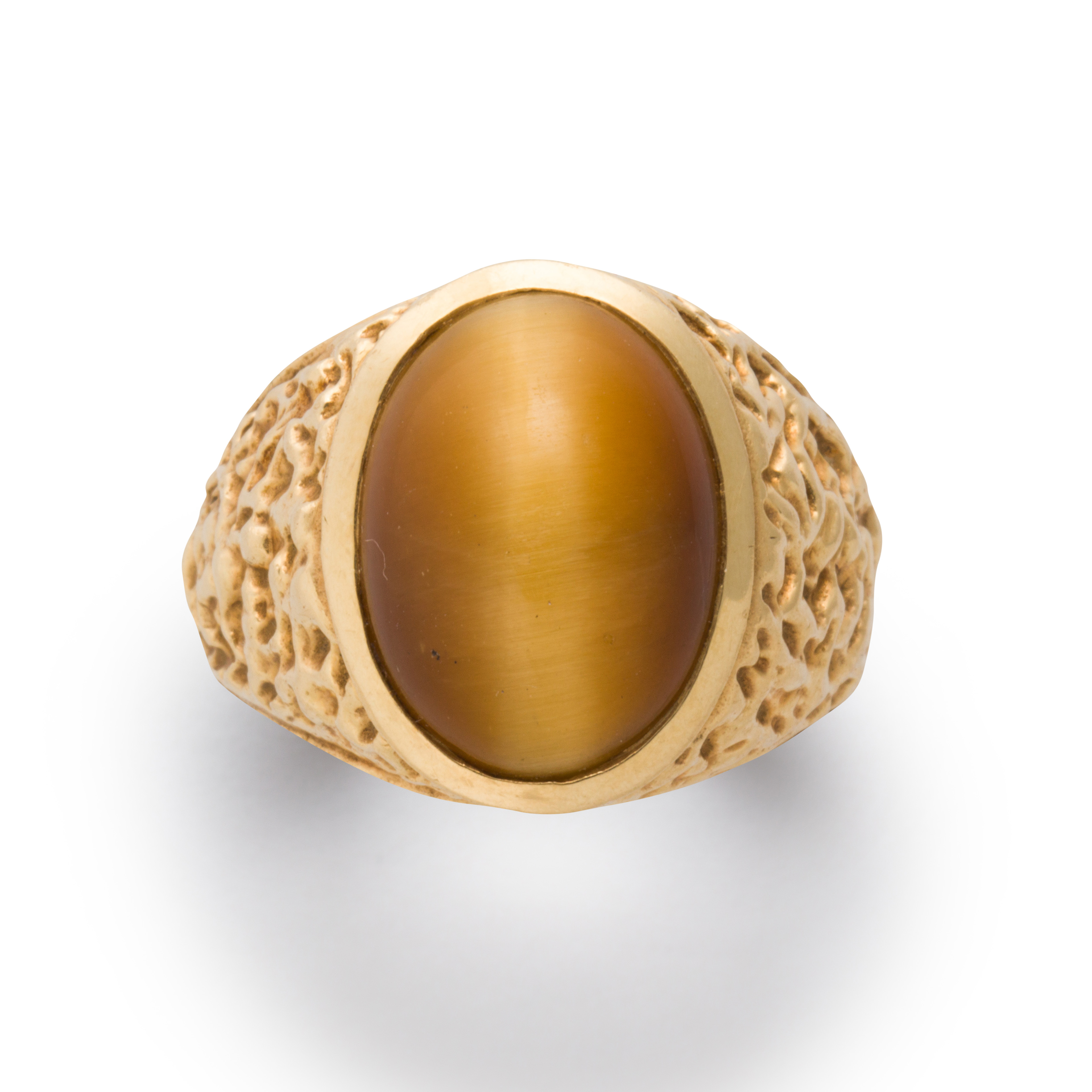 A TIGER'S EYE QUARTZ AND FOURTEEN