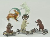 a/ TIN RABBIT & FOUR TEDDY BEA