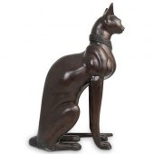 "A. TIOT" LARGE CAT SCULPTURED