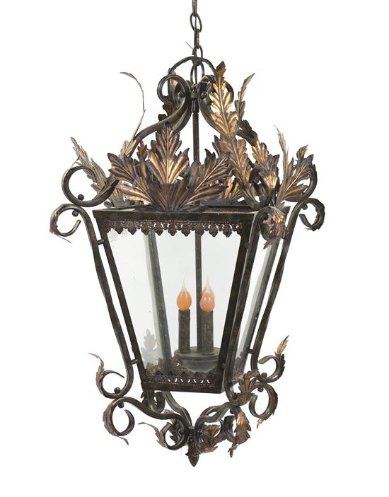 A Tole Hanging Lantern of