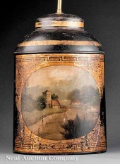 A Tôle Peinte Tea Canister res