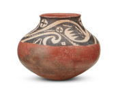 A TONTO POLYCHROME POTTERY JAR