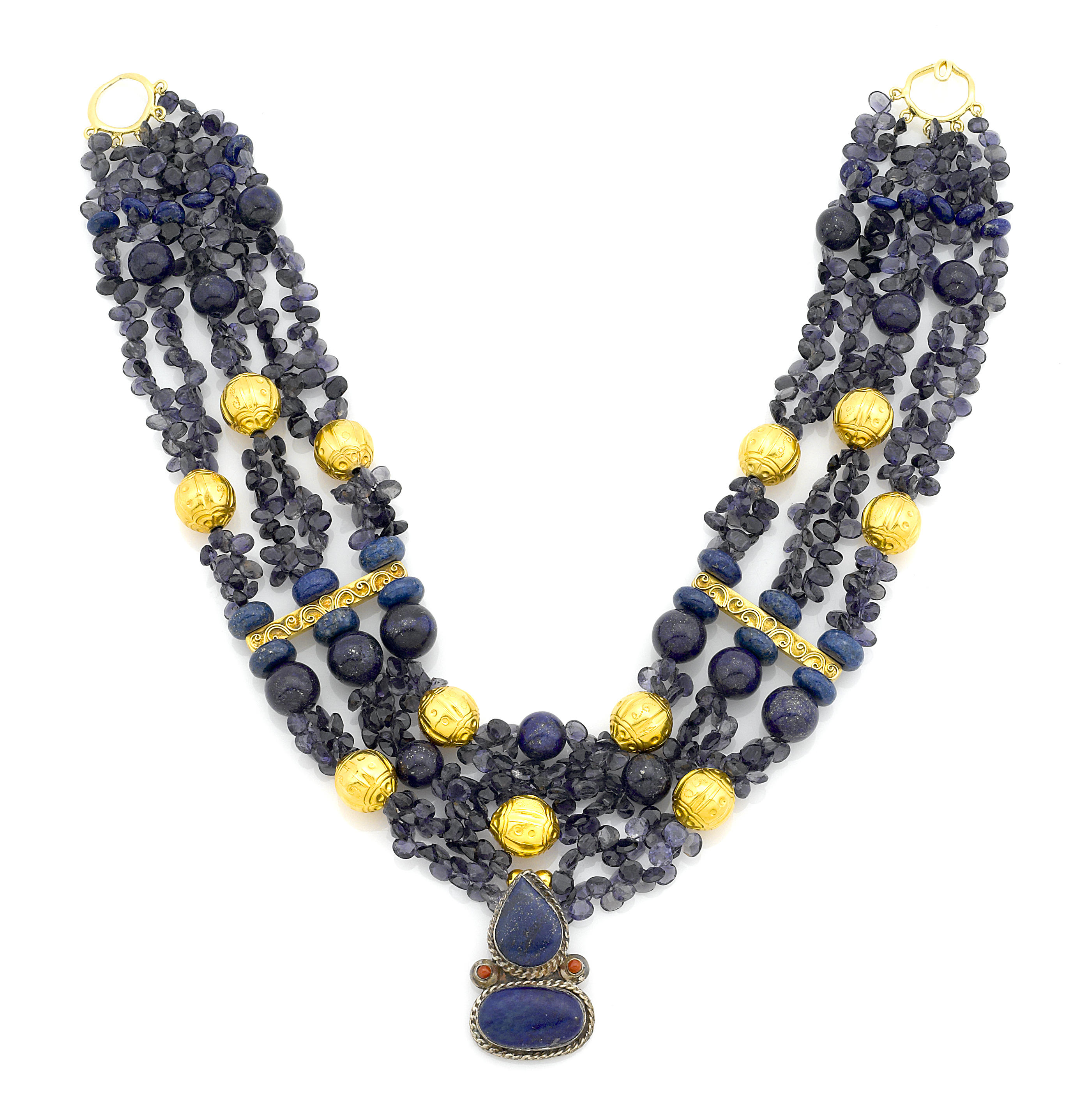 A Tony Duquette lapis lazuli and