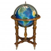 A TOPOGRAPHICAL FLOOR GLOBE A