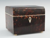 A Tortoise Shell Clad Tea Box