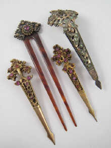 A tortoiseshell and white metal