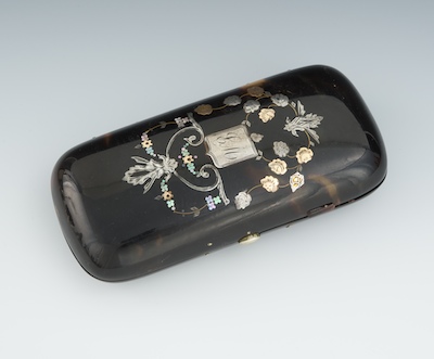 A Tortoiseshell Box With Silver