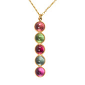 A TOURMALINE AND 18K GOLD PEND