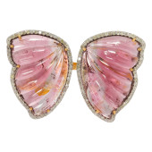 A TOURMALINE BUTTERFLY RING<br