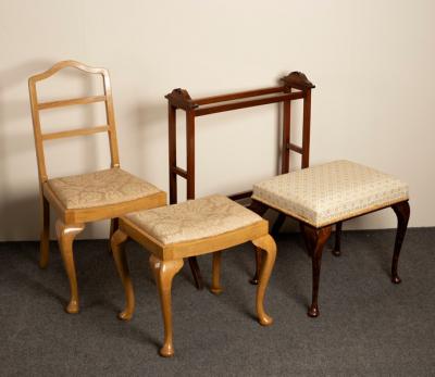 A towel rail, upholstered