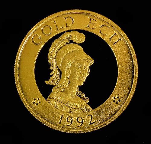 A Tower Mint 1992 gold 200 ECU 18ct