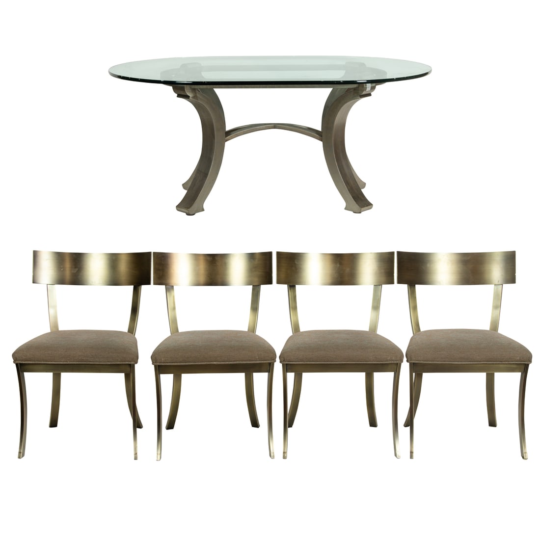 A TRANSITIONAL ASSEMBLED DINING