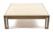 A Travertine and Oak Whitewash