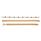 A TRIO BRACELETS IN 14K & ASSO