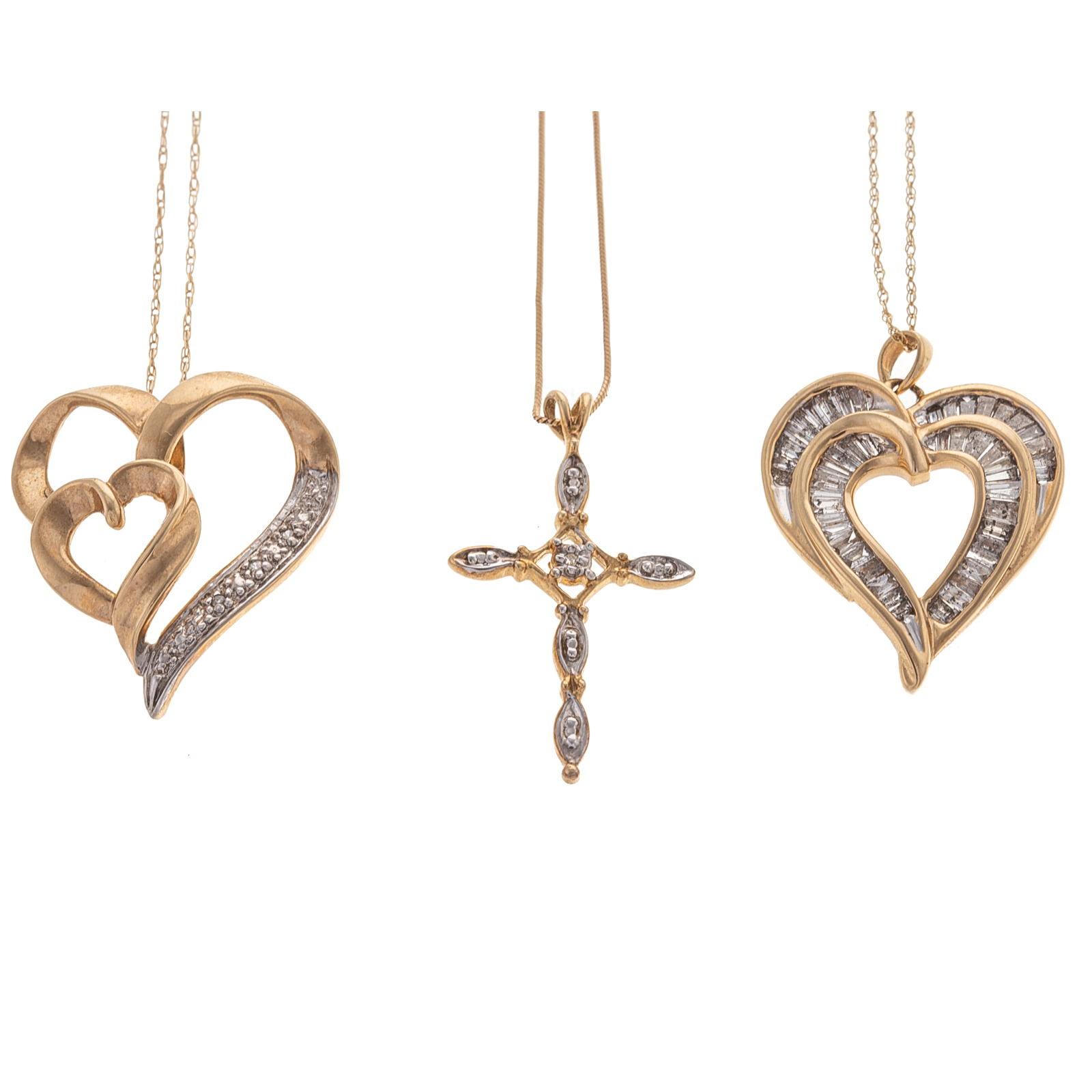 A TRIO OF 10K & 14K YELLOW GOLD