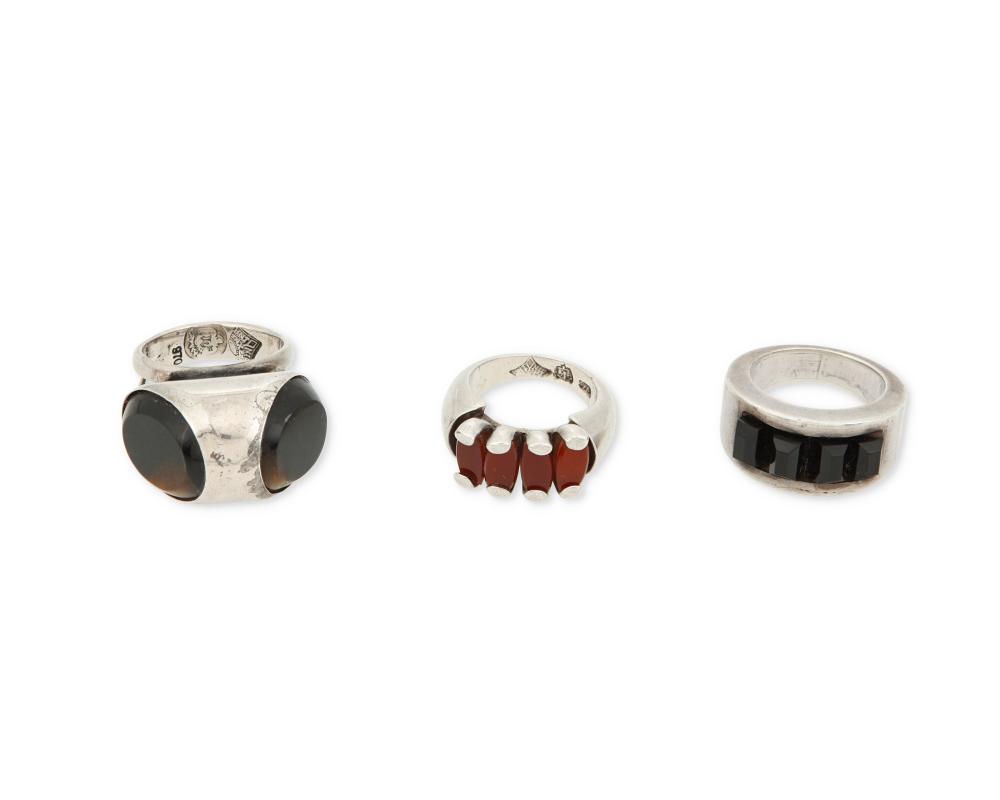 A TRIO OF ANTONIO PINEDA SILVER AND
