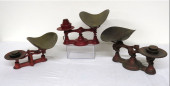 A TRIO OF CAST IRON COUNTRY ST