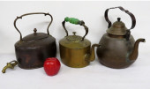 A TRIO OF COPPER & BRASS ENGLI