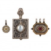 A TRIO OF KONSTANTINO PENDANTS