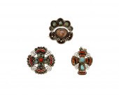 A TRIO OF MATL SILVER AND HARD