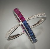 A Triple Eternity Flip Ring wi