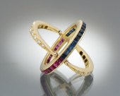 A Triple Eternity Flip Ring wi
