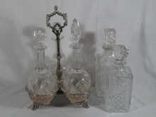 A triple silver plated wine