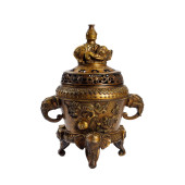 A TRIPOD ELEPHANT CENSER WITH