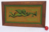 A TRUMPETING ANGEL FRAMED HOOK